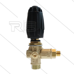 VRC25 - Druckregelventil - mit Knopf und 1/4&quot; IG Manometeranschluss - 280 Bar - 30 l/min - max 90°C