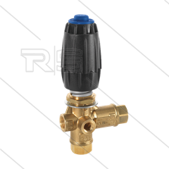 VRC25 - Druckregelventil - mit Knopf und 1/4&quot; IG Manometeranschluss - 280 Bar - 30 l/min - max 90°C