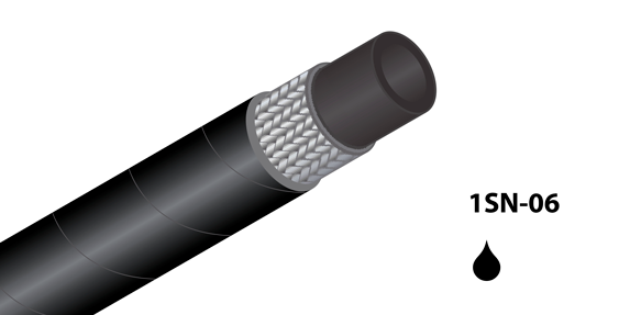 1SN-06 - (1/4&quot;) - Schwarz