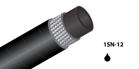 1SN-12 - (1/2&quot;) - Schwarz