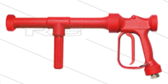 RB65 - verlängerte Ausführung - rot - Messing - 350 mm - 24 Bar - 60 l/min - max 90°C - 1/2&quot; IG