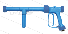 RB65 - verlängerte Ausführung - blau - Messing - 350 mm - 24 Bar - 60 l/min - max 90°C - 1/2&quot; IG