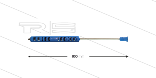 S3-350 - Lanze - L=800mm - gerade - Edelstahl blau - Isohalbschalen L=360mm - 350 Bar - max 160°C