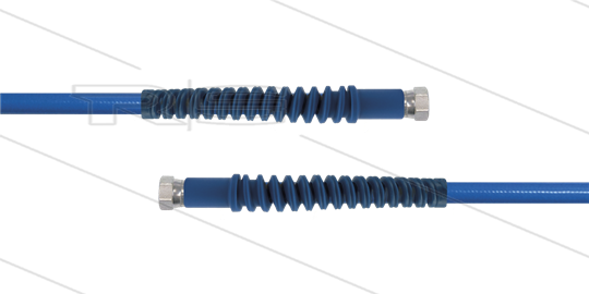 Carwash Titan-Slide Schlauch blau DN06 - 3,7m - 2x 3/8&quot; DKR - 2x SKS - 300 Bar