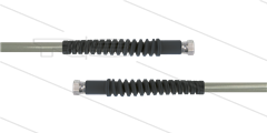 Carwash Titan-Slide Schlauch grau DN06 - 3,5m - 2 x 3/8&quot; DKR - 2x SKS schwarz - 300 Bar