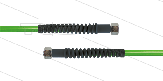 Carwash Titan-Slide Schlauch grün DN06 - 3,5m - 2x M14x1,5 (8L) DKOL - 2x SKS schwarz - 300 Bar