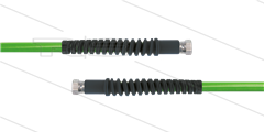 Carwash Titan-Slide Schlauch grün DN06 - 3,5m - 2 x 1/4&quot; DKR - 2x SKS schwarz - 300 Bar