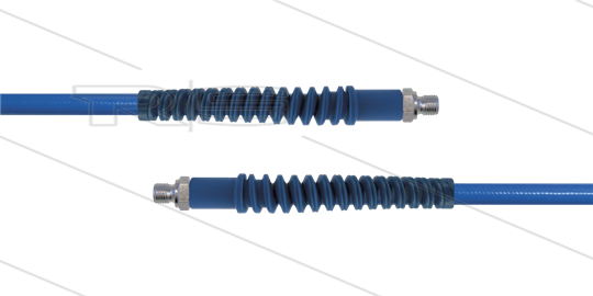 Carwash Titan-Slide Schlauch blau DN06 - 4,0m - 2x 3/8&quot; AGR - 2x SKS - 300 Bar