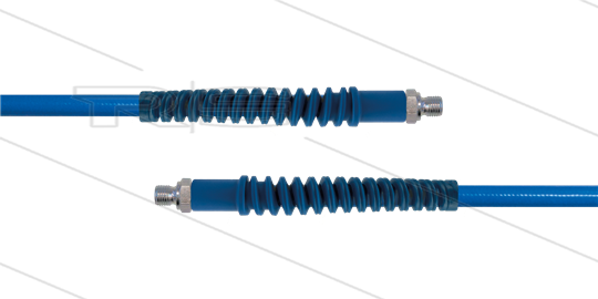 Carwash Titan-Slide Schlauch blau DN06 - 5,0m - 2x 3/8&quot; AGR - 2x SKS - 300 Bar