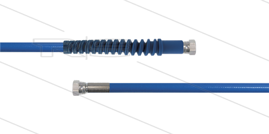 Carwash Titan-Slide Schlauch blau DN06 - 4,0m - 2x 1/4&quot; DKR - 1x SKS - 300 Bar