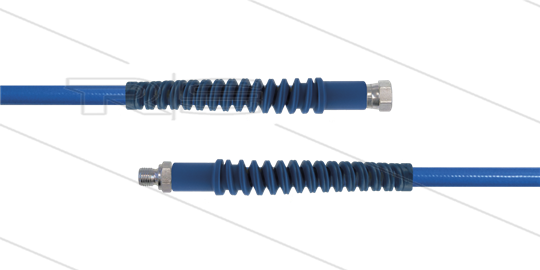 Carwash Titan-Slide Schlauch blau DN06 - 15m - 3/8&quot; DKR x 3/8&quot; AGR - 2x SKS - 300 Bar