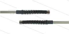Carwash Titan-Slide Schlauch grau DN06 - 3,5m - 2 x M18x1,5 (12L) DKOL - 2x SKS schwarz - 300 Bar