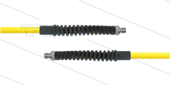 Carwash Titan-Slide Schlauch gelb DN06 - 3,5m - 2 x 1/4&quot; AGR - 2x SKS schwarz - 300 Bar