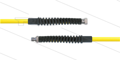 Carwash Titan-Slide Schlauch gelb DN06 - 3,5m - 1/4&quot; DKR x 1/4&quot; AGR - 2x SKS schwarz - 300 Bar