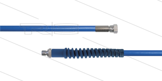 Carwash Titan-Slide Schlauch blau DN06 - 4,0m - 3/8&quot; AGR x 1/4&quot; DKR - 1x SKS - 300 Bar