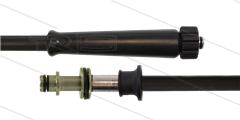 HD-Schlauch schwarz 1SN Plus-08 - 10m - M22x1,5 HV x Stecknippel Ø11 mit Lager VA - 1x GKS - 315 Bar