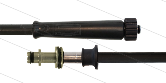 HD-Schlauch schwarz 1SN Plus-08 - 10m - M22x1,5 HV x Stecknippel Ø11 mit Lager VA - 1x GKS - 315 Bar