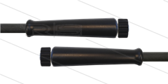 HD-Schlauch schwarz 1SN Plus-08 - 5,0m - 2x M22x1,5 HV flach - 2x GKS - 315 Bar