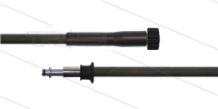 HD-Schlauch schwarz 1SN-06- 10m - M22x1,5 HV flach x Ø10mm Stecknippel - 1x GKS - 250 Bar