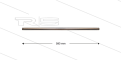 Strahlrohr - L=580mm - Edelstahl - gerade - 400 Bar - max 150°C - 2 x 1/8&quot; AG