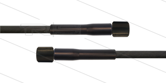 HD-Schlauch schwarz 1SC-08 - 20m - 2x M22x1,5 HV flach drehbar - 2x GKS - 250 Bar