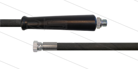 HD-Schlauch schwarz 1SC-10 - 25m - 3/8" AGR x 1/2" DKR - 1x GKS - 250 Bar