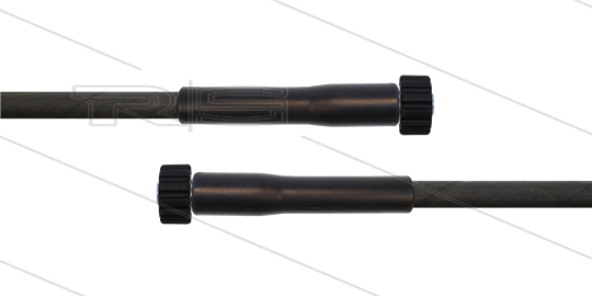 HD-Schlauch schwarz 1SC-06 - 25m - 2x M22x1,5 HV Konisch - 2x GKS - 250 Bar