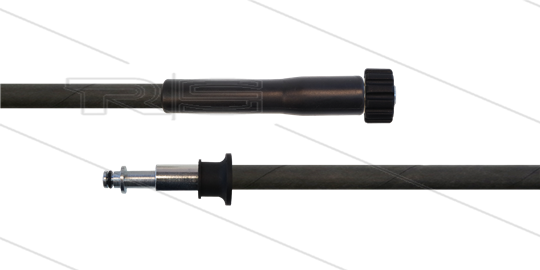 HD-Schlauch schwarz 1SC-06 - 10m - M22x1,5 HV flach x Ø10mm Stecknippel + 21mm Ring - 1x GKS - 250