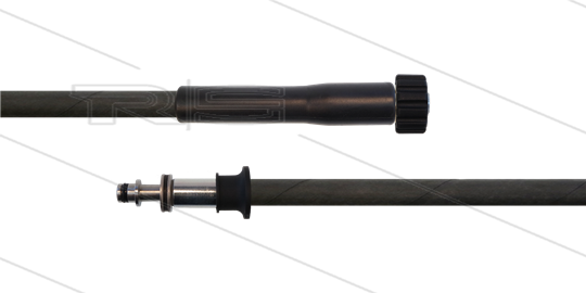 HD-Schlauch schwarz 1SC-06 - 20m - M22 HV flach x Stecknippel VA Ø11mm + Lager + GKS - 250 bar