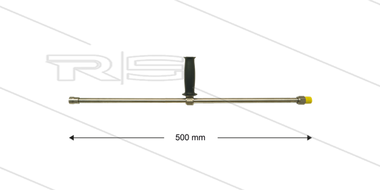 ST3600 Lanze - L=500mm - gerade - Edelstahl - 1/2&quot; AG x 1/4&quot; IG - mit seitlichem Handgriff - 600 Bar