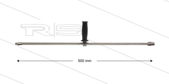 ST3600 Lanze - L=500mm - gerade - Edelstahl - 1/2&quot; AG x 1/4&quot; AG - mit seitlichem Handgriff - 600 Bar