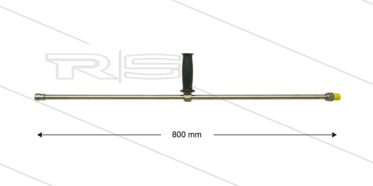 ST3600 Lanze - L=800mm - gerade - Edelstahl - 1/2&quot; AG x 1/4&quot; IG - mit seitlichem Handgriff - 600 Bar