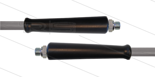 HD-Schlauch grau 1SN Plus-08 - 20m - 2x 1/2&quot; AGR - 2x GKS schwarz - 315 Bar