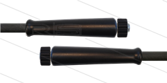 HD-Schlauch schwarz 2SN-10 - 10m - 2x M22x1,5 HV flach - 2x GKS - 400 Bar