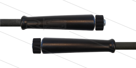 HD-Schlauch schwarz 2SN-10 - 10m - 2x M22x1,5 HV flach - 2x GKS - 400 Bar