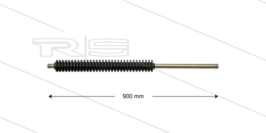 PFL Lanze - L=900mm - gerade - Edelstahl - umspritzter Isolierung L=265 mm - 250 Bar - max 160°C