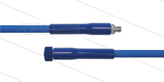 HD-Schlauch blau 1SC-06 - 10m - 3/8&quot; AGR x M22x1,5 HV  flach - 2x GKS- 250 Bar