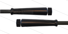 HD-Schlauch schwarz 2SN-Plus-10 - 6,0m - 2x M22x1,5 HV VA - 2x GKS - 500 Bar