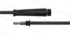 HD-Schlauch schwarz 2SC-08 - 10m - M22x1,5 HV flach x Ø11mm Stecknippel VA mit Lager - 1x GKS