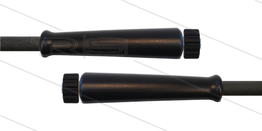 HD-Schlauch schwarz 2SC-10 - 50m - 2x M22x1,5 HV flach - 2x GKS - 400 Bar
