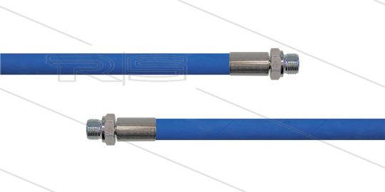 HD-Schlauch blau 2SC-10 - 20m - 2 x 3/8&quot; AGR VA - ohne GKS - 400 Bar