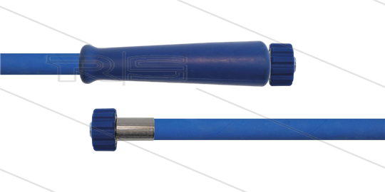 HD-Schlauch blau 2SC-10 - 20m - 2x M22x1,5 HV flach - 1x GKS - 400 Bar