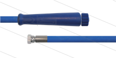 HD-Schlauch blau 2SC-10 - 10m - M22x1,5 HV flach x 3/8&quot; DKR VA - 1x GKS - 400 Bar