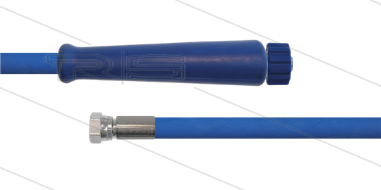 HD-Schlauch blau 2SC-10 - 10m - M22x1,5 HV flach x 1/2&quot; DKR VA - 1x GKS - 400 Bar