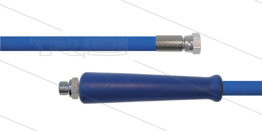 HD-Schlauch blau 2SC-08 - 30m - 3/8&quot; AGR x 3/8&quot; DKR - 1x GKS - 400 Bar