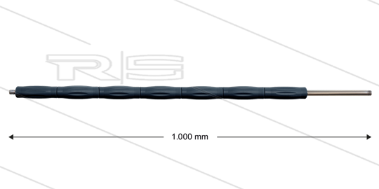 RP10 Lanze - L=1000mm - gerade - Edelstahl - Isolierung L=695mm - 400 Bar - max 80°C - 2 x 1/4&quot; AG