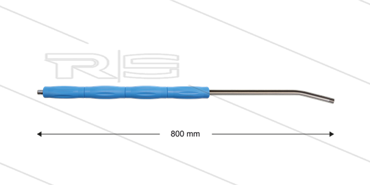 RP10 Lanze - L=800mm - gebogen - Edelstahl - blau - Isolierung L=395mm - 400 Bar - max 80°C