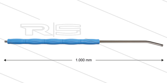RP10 Lanze - L=1000mm - gebogen - Edelstahl - blau - Isolierung L=495mm - 400 Bar - max 80°C
