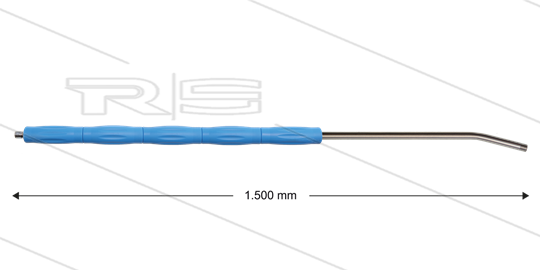 RP10 Lanze - L=1500mm - gebogen - Edelstahl - blau - Isolierung L=495mm - 400 Bar - max 80°C