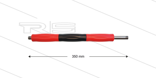 RP50 Lanze - L=350mm - gerade - VA - Isolierung rot/schwarz L=295mm - 500 Bar - max 80°C - 2 x 1/4&quot;